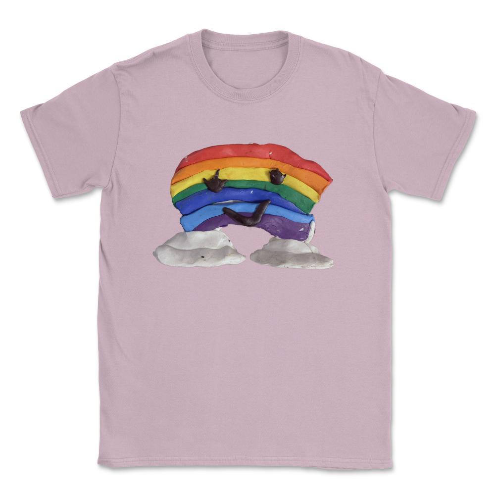 Cute Kawaii Rainbow Clay Unisex T-Shirt - Light Pink