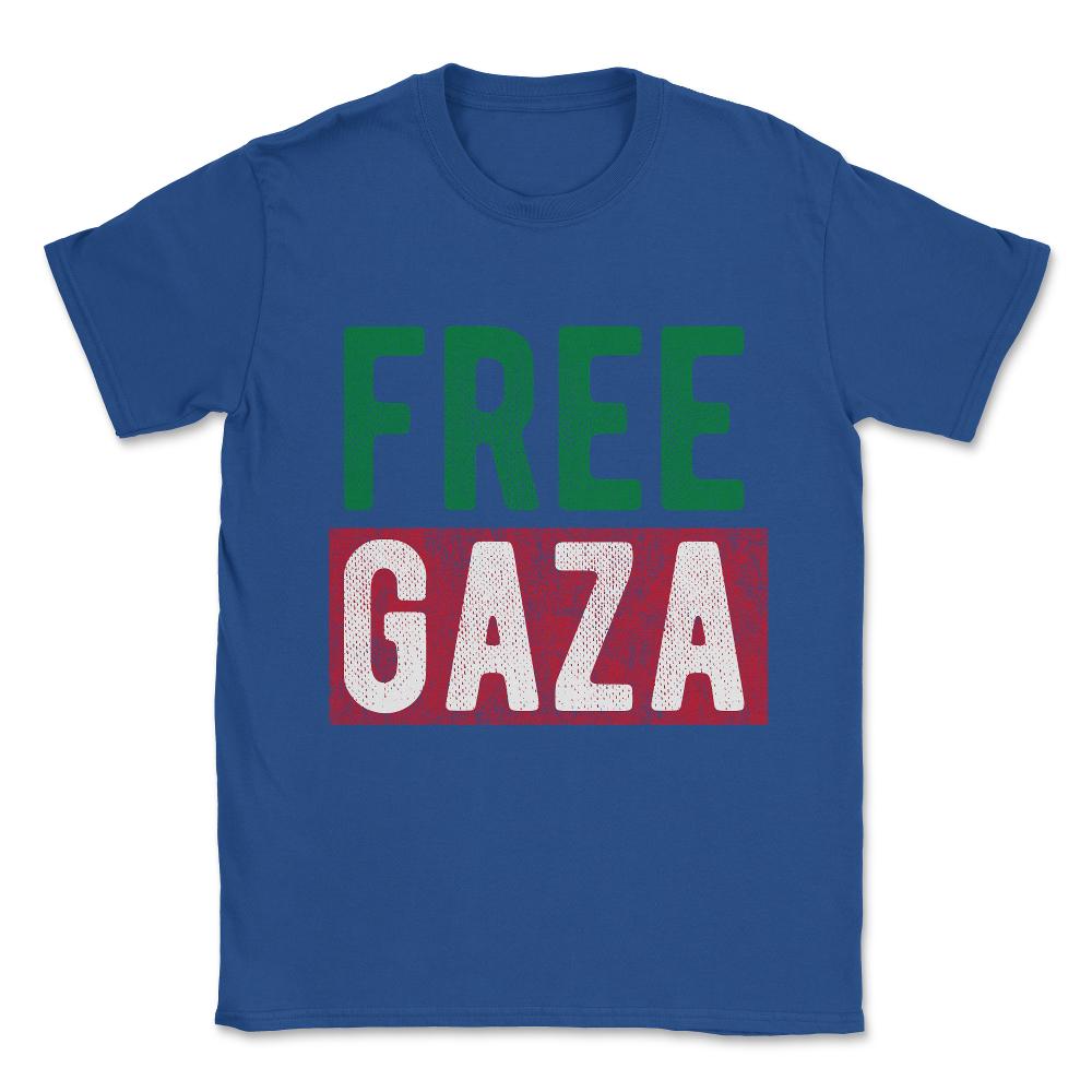 Free Gaza Palestine Unisex T-Shirt - Royal Blue