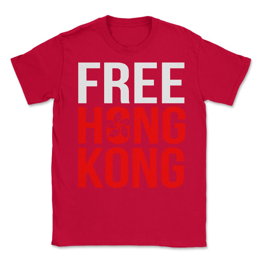 Free Hong Kong Revolution Unisex T-Shirt - Red