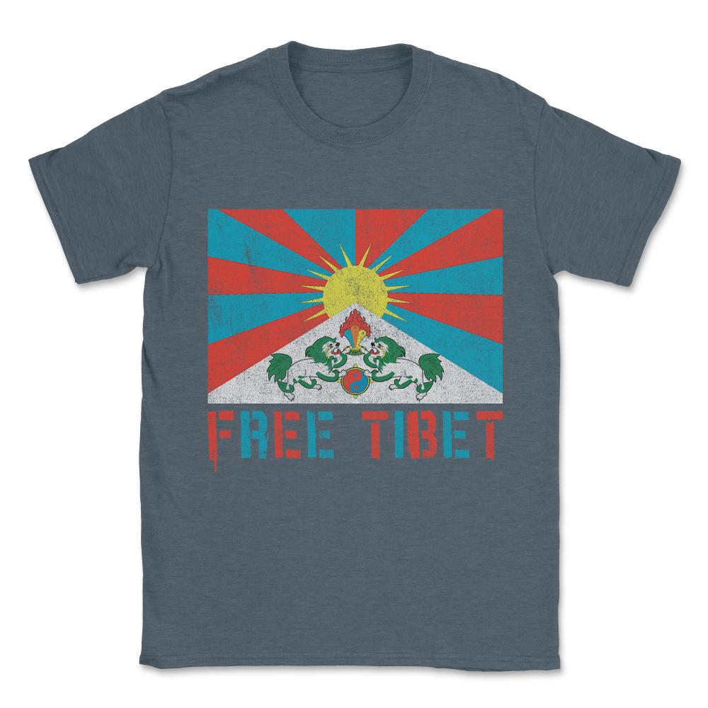Free Tibet Unisex T-Shirt - Dark Grey Heather