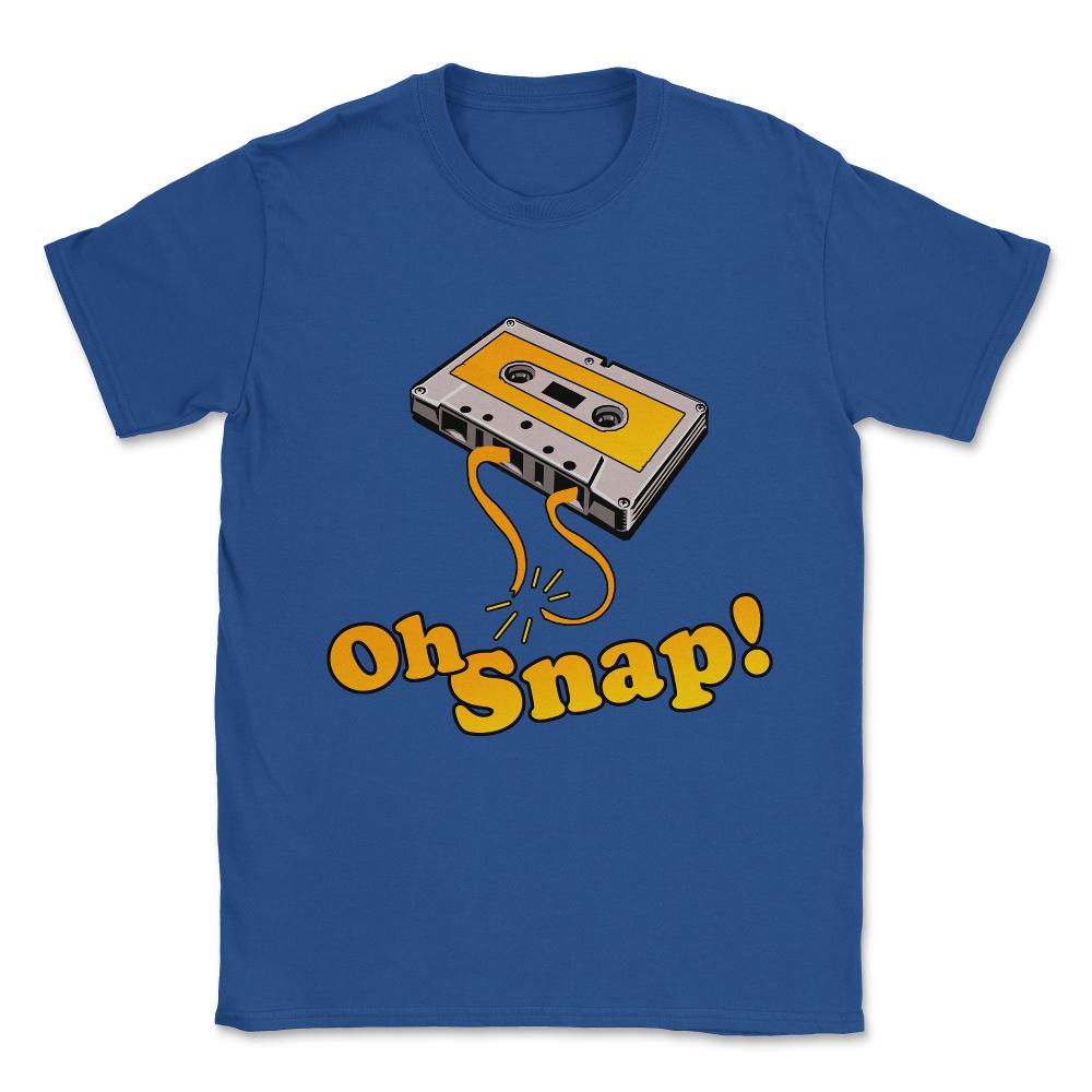 Oh Snap 80's Cassette Tape Unisex T-Shirt - Royal Blue