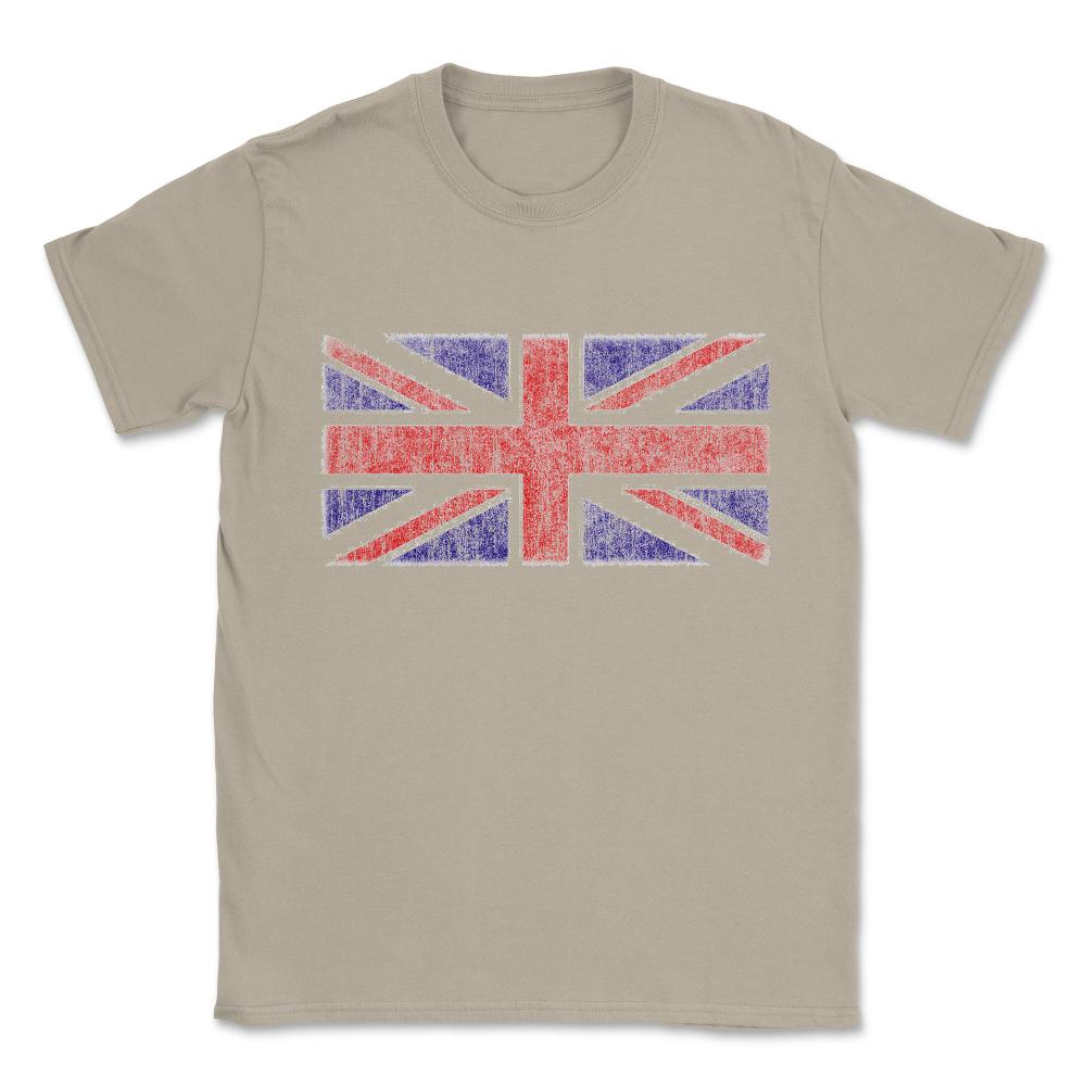Retro UK Union Jack Flag Unisex T-Shirt - Cream