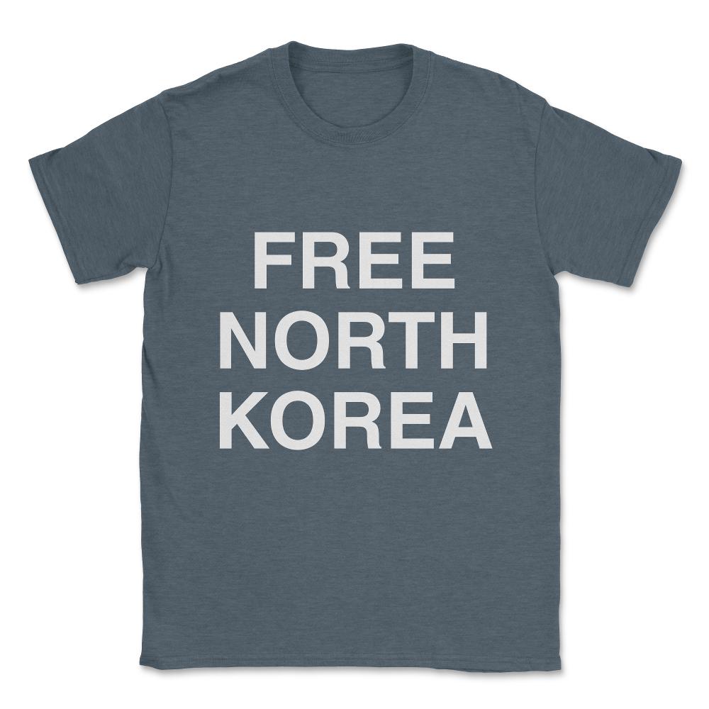 Free North Korea Unisex T-Shirt - Dark Grey Heather