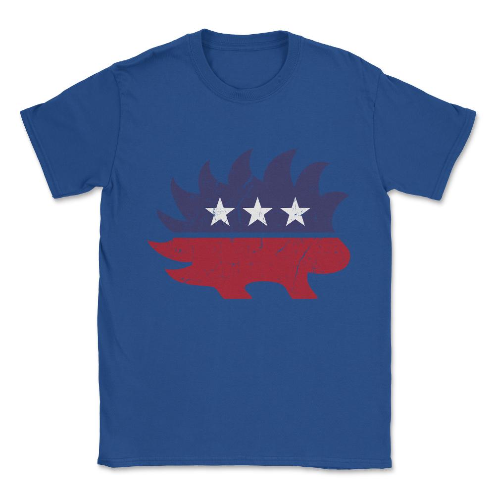 Libertarian Porcupine Unisex T-Shirt - Royal Blue