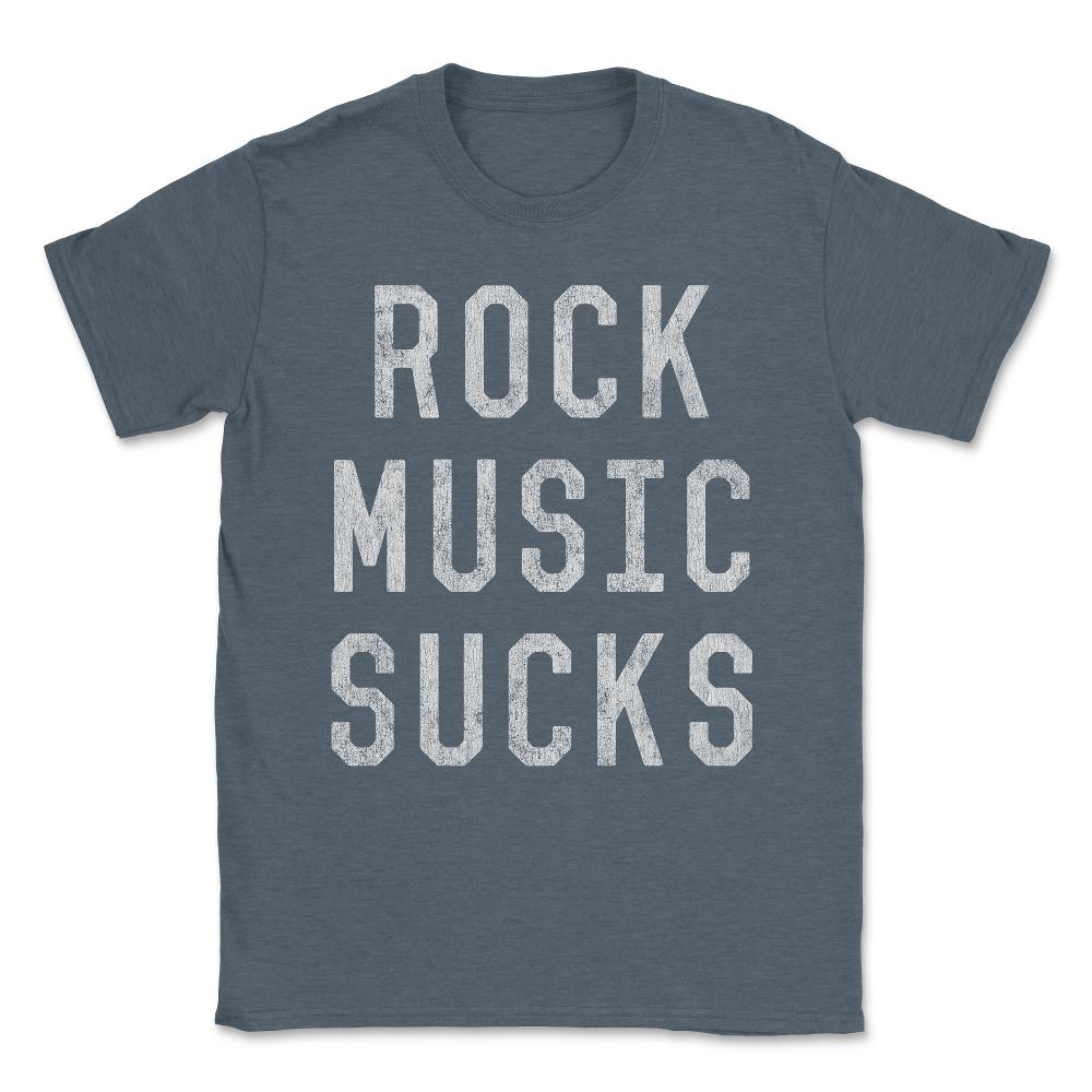 Vintage Rock Music Sucks Unisex T-Shirt - Dark Grey Heather