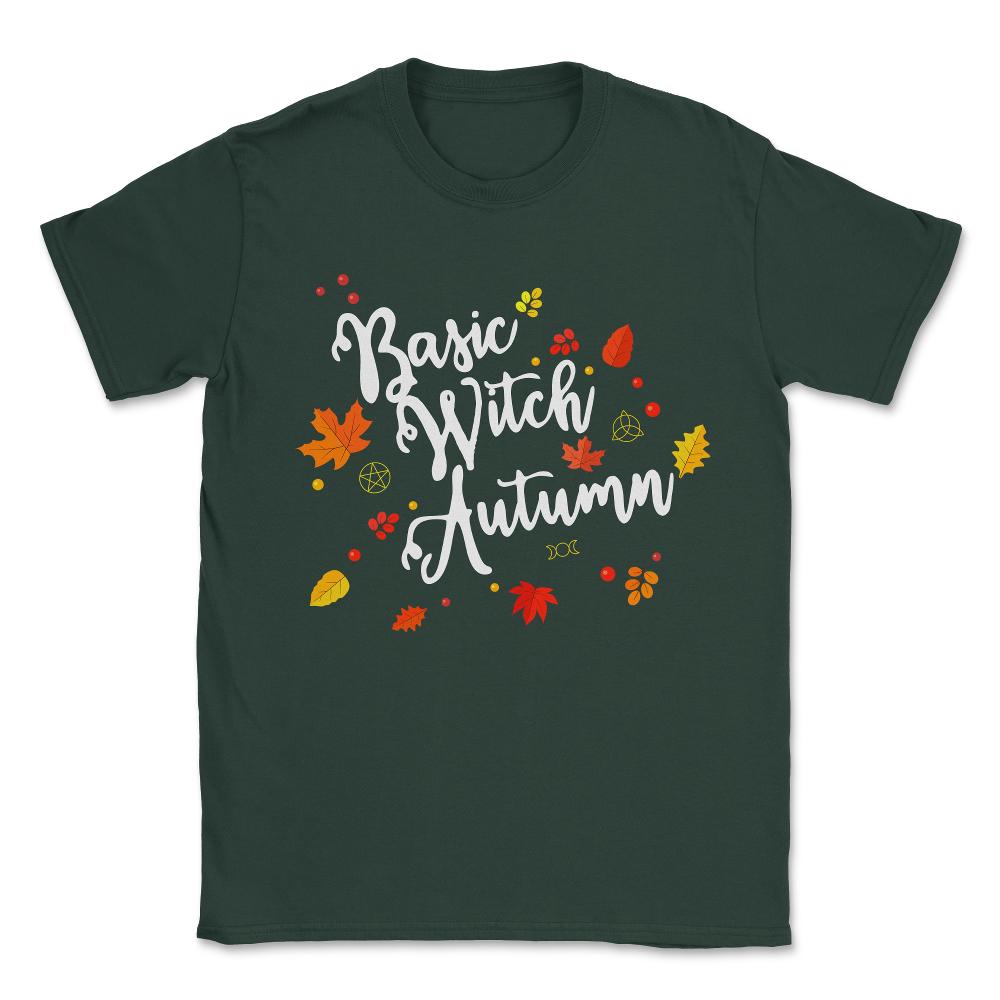 Basic Witch Autumn Unisex T-Shirt - Forest Green