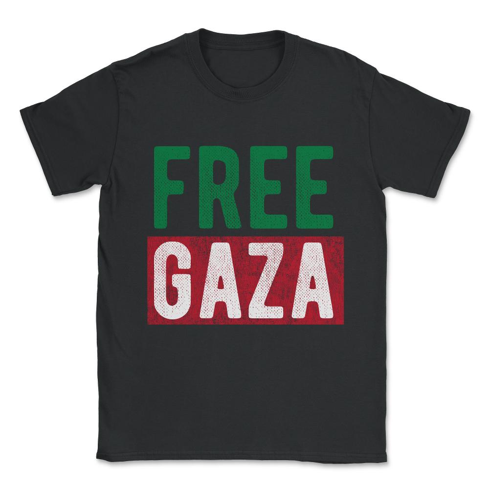 Free Gaza Palestine Unisex T-Shirt - Black