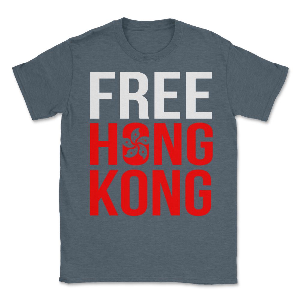 Free Hong Kong Revolution Unisex T-Shirt - Dark Grey Heather