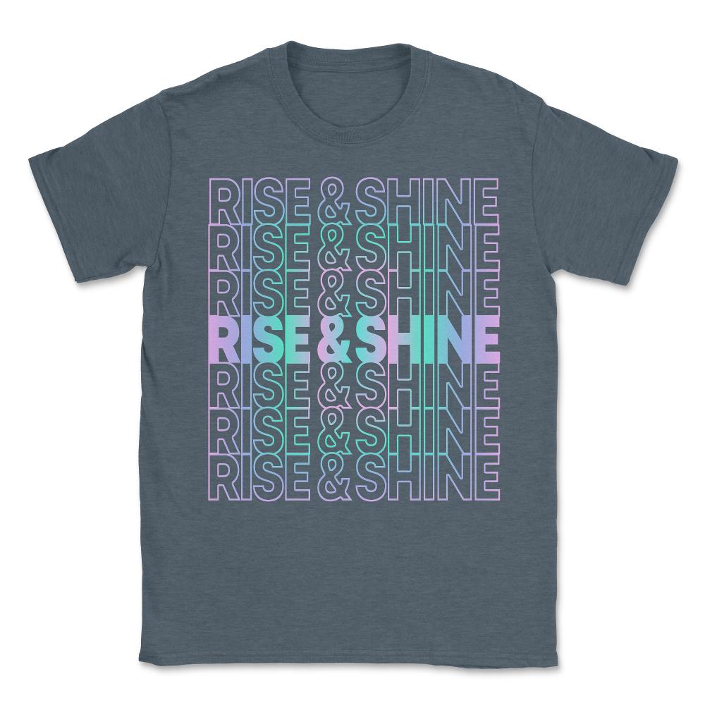 Rise and Shine Retro Unisex T-Shirt - Dark Grey Heather
