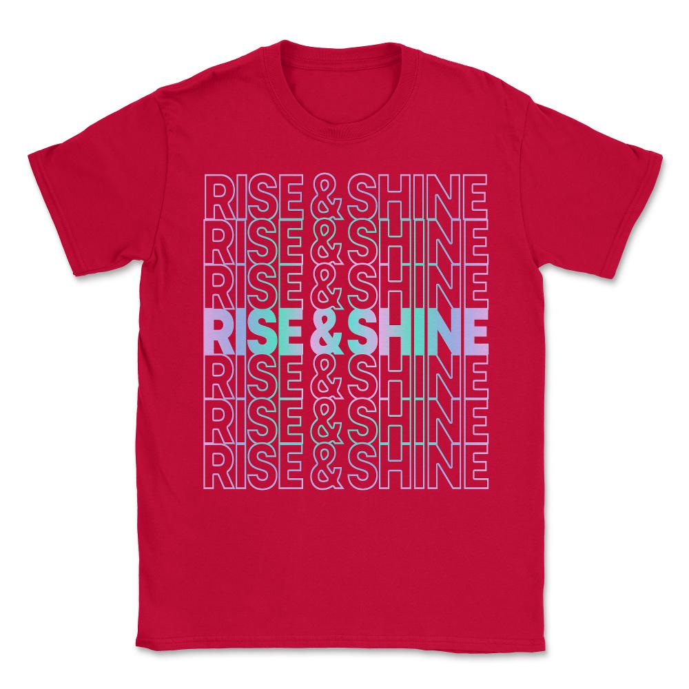 Rise and Shine Retro Unisex T-Shirt - Red