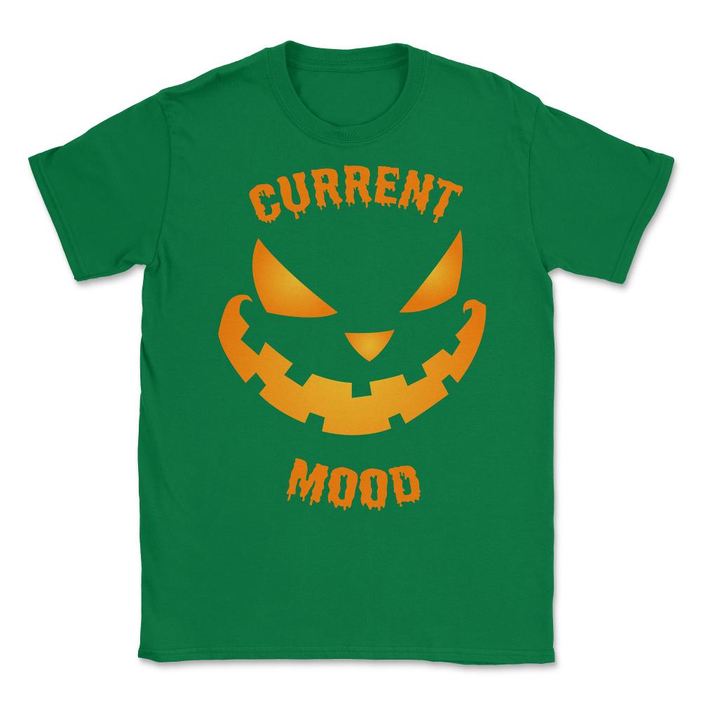 Current Mood Halloween Pumpkin Jack-O-Lantern Unisex T-Shirt - Green