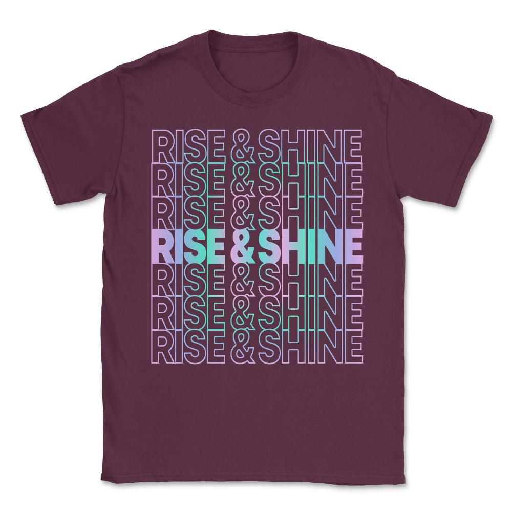 Rise and Shine Retro Unisex T-Shirt - Maroon