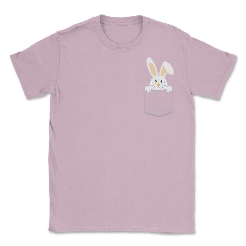 Easter Bunny Pocket Unisex T-Shirt - Light Pink