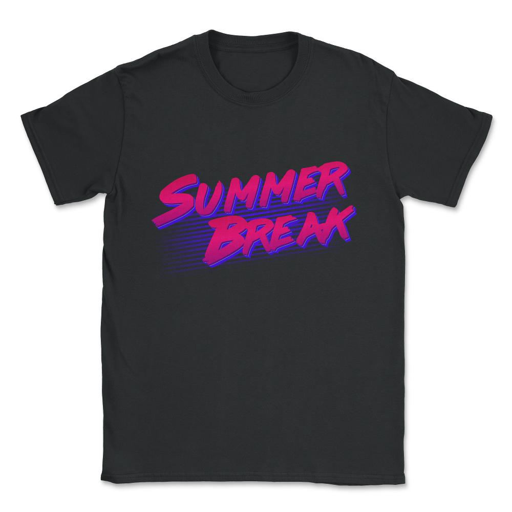 Summer Break Retro Unisex T-Shirt - Black