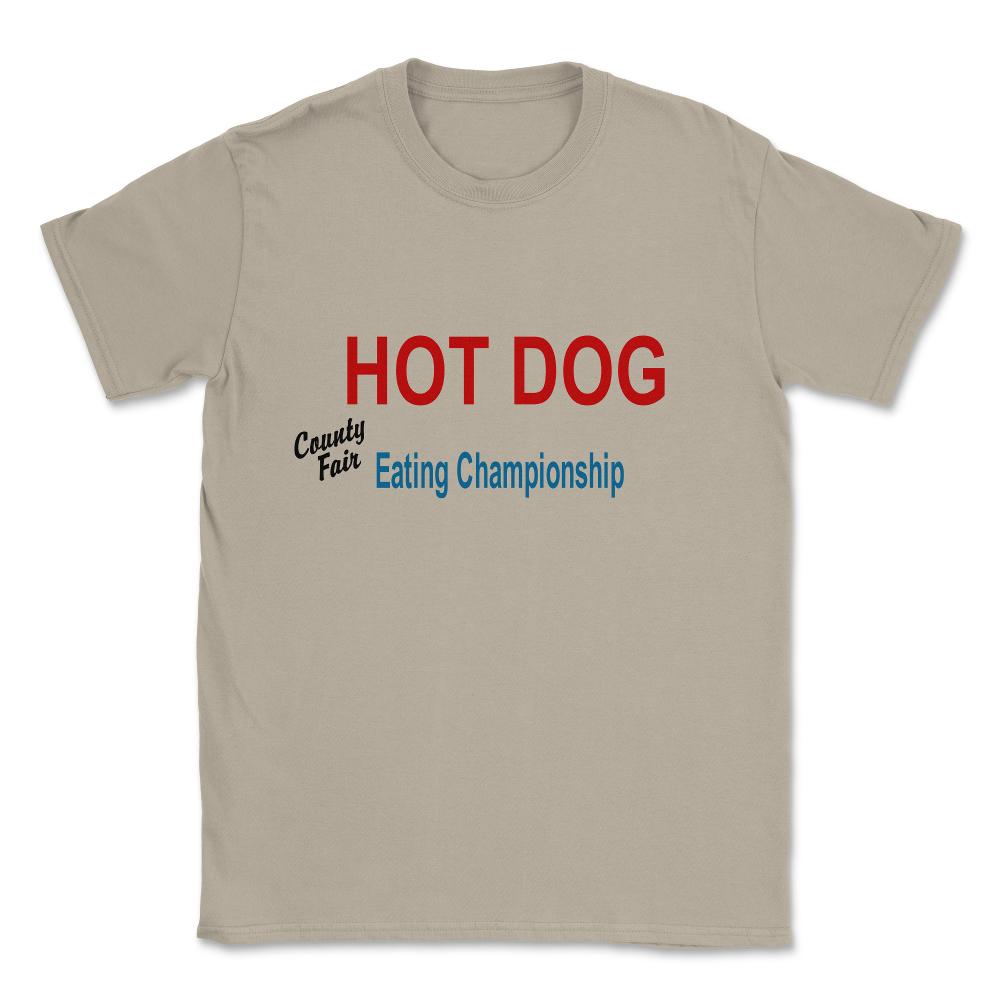 Hot Dog Eating Championship County Fair Unisex T-Shirt - Cream
