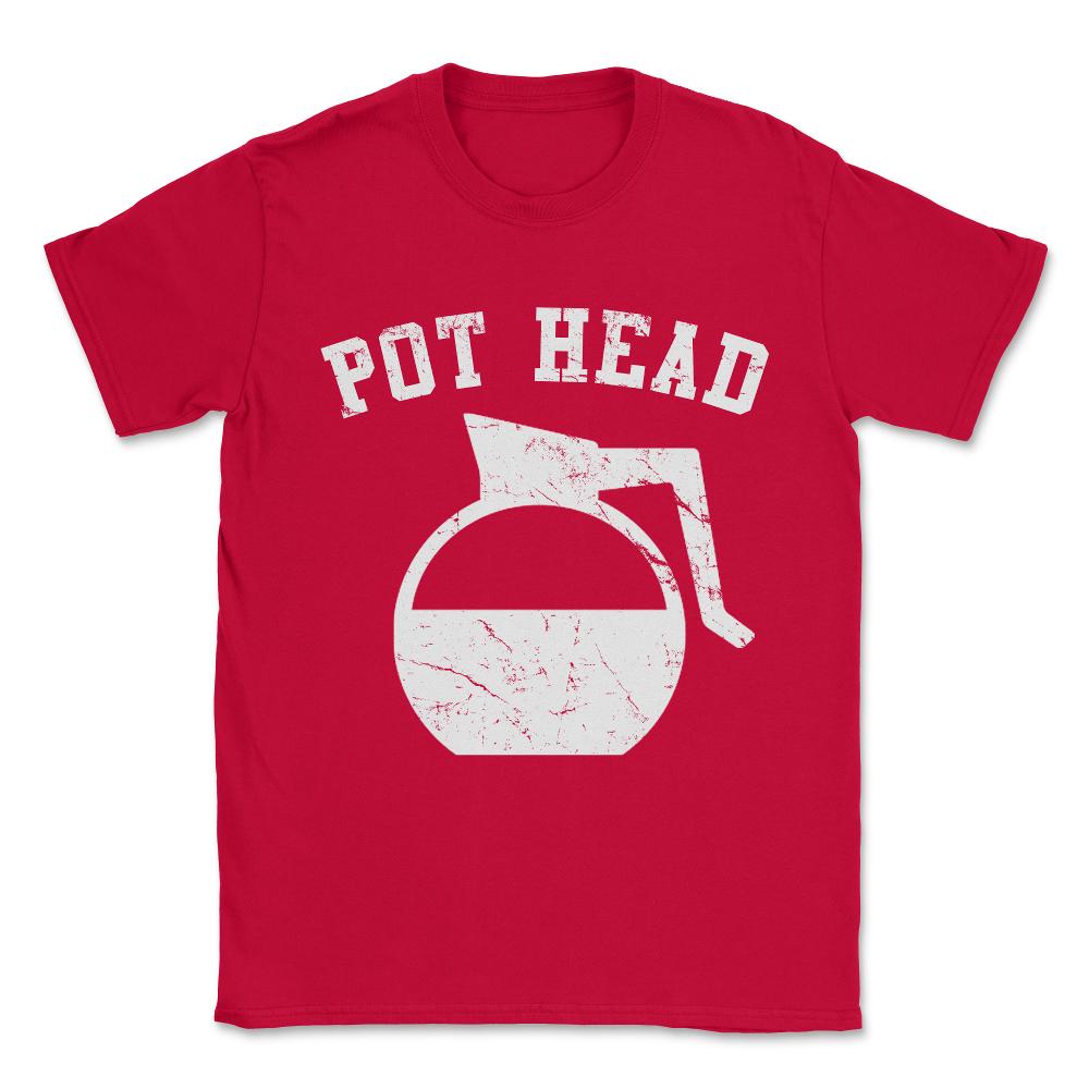 Coffee Pot Head Unisex T-Shirt - Red