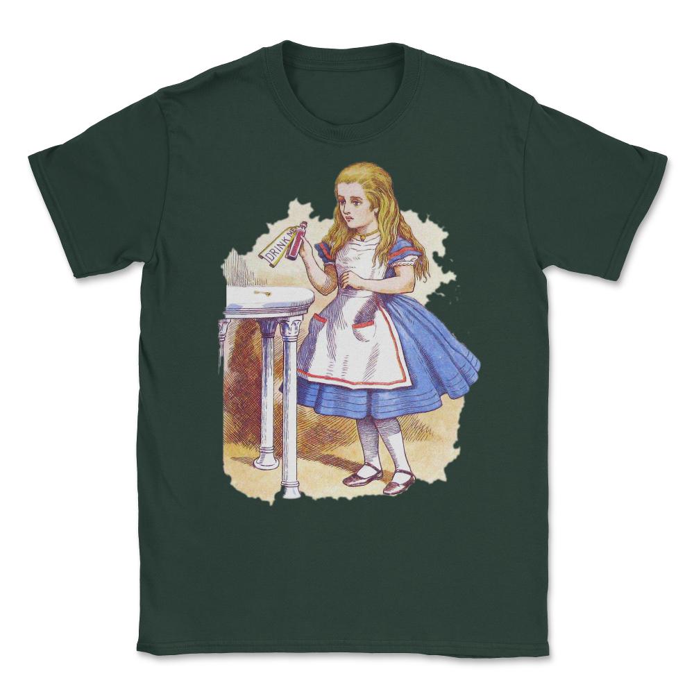 Alice In Wonderland Vintage Unisex T-Shirt - Forest Green