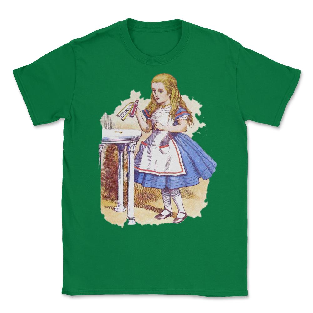 Alice In Wonderland Vintage Unisex T-Shirt - Green