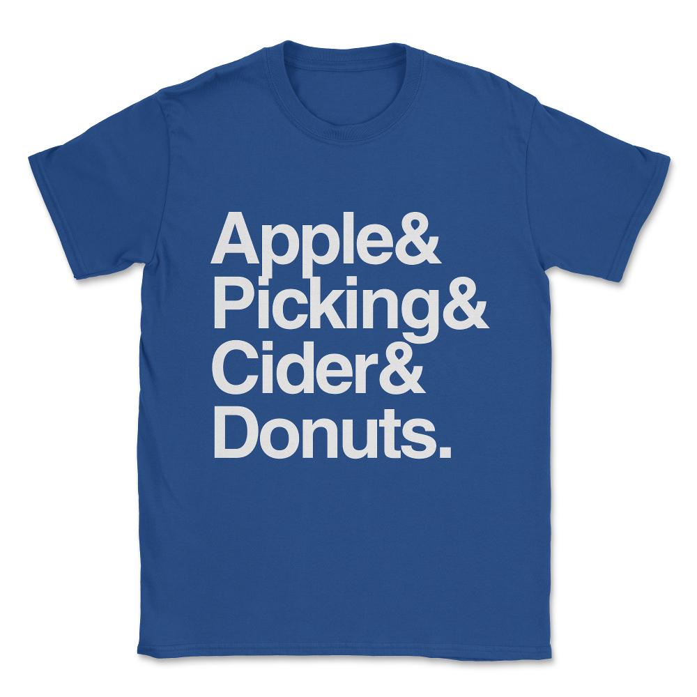 Apple Picking and Cider Donuts Unisex T-Shirt - Royal Blue