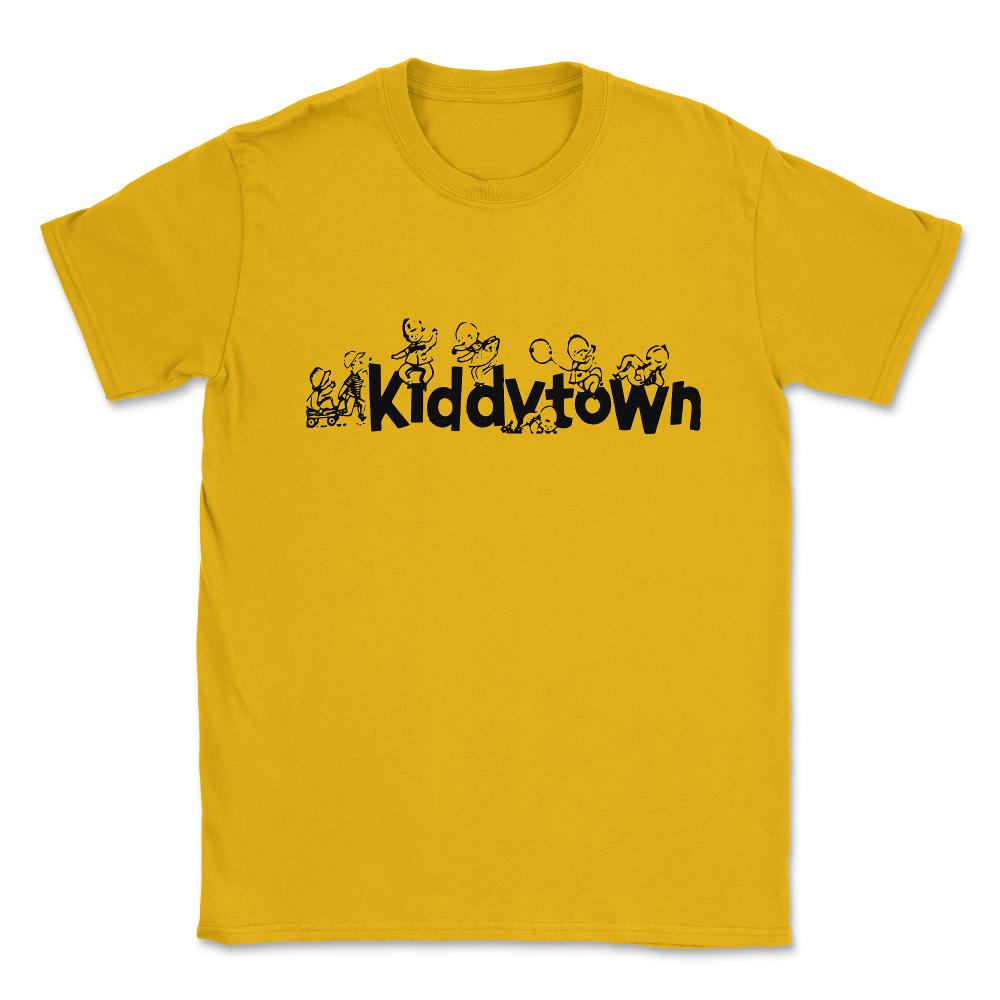 Vintage Kiddytown Norwalk Connecticut Toy Store Unisex T-Shirt - Gold