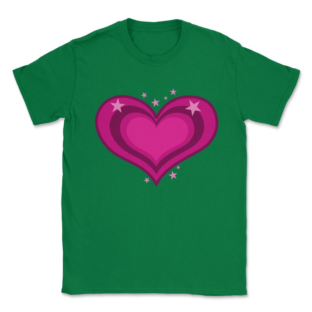 Pink Heart Valentine's Day Be Mine Valentine Unisex T-Shirt - Green
