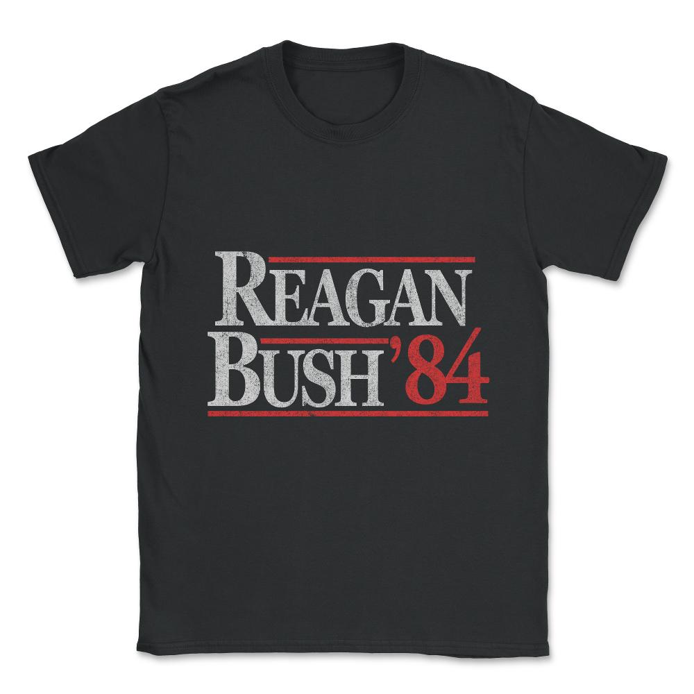 Vintage Reagan Bush 1984 Unisex T-Shirt - Black