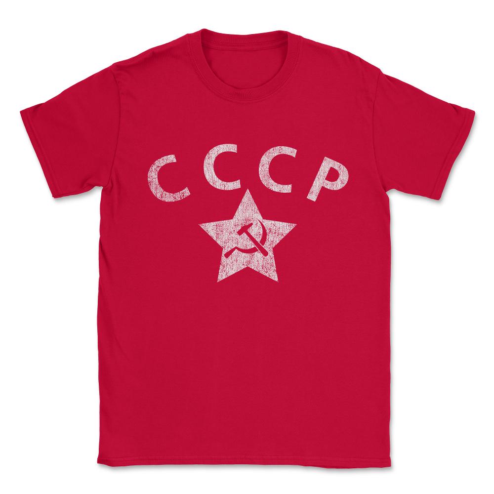 Vintage Russia CCCP Soviet Police Unisex T-Shirt - Red