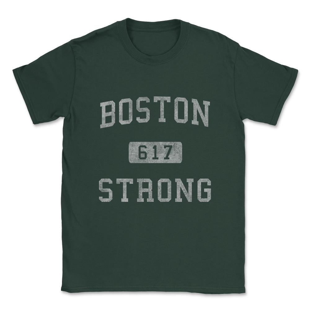 Boston Strong  Vintage Unisex T-Shirt - Forest Green