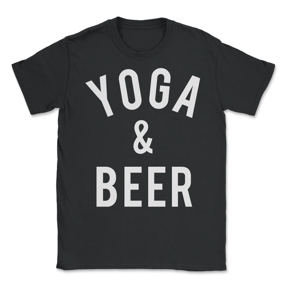 Yoga and Beer Unisex T-Shirt - Black