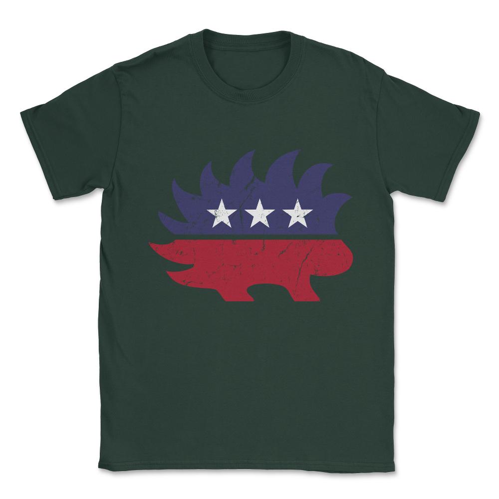 Libertarian Porcupine Unisex T-Shirt - Forest Green