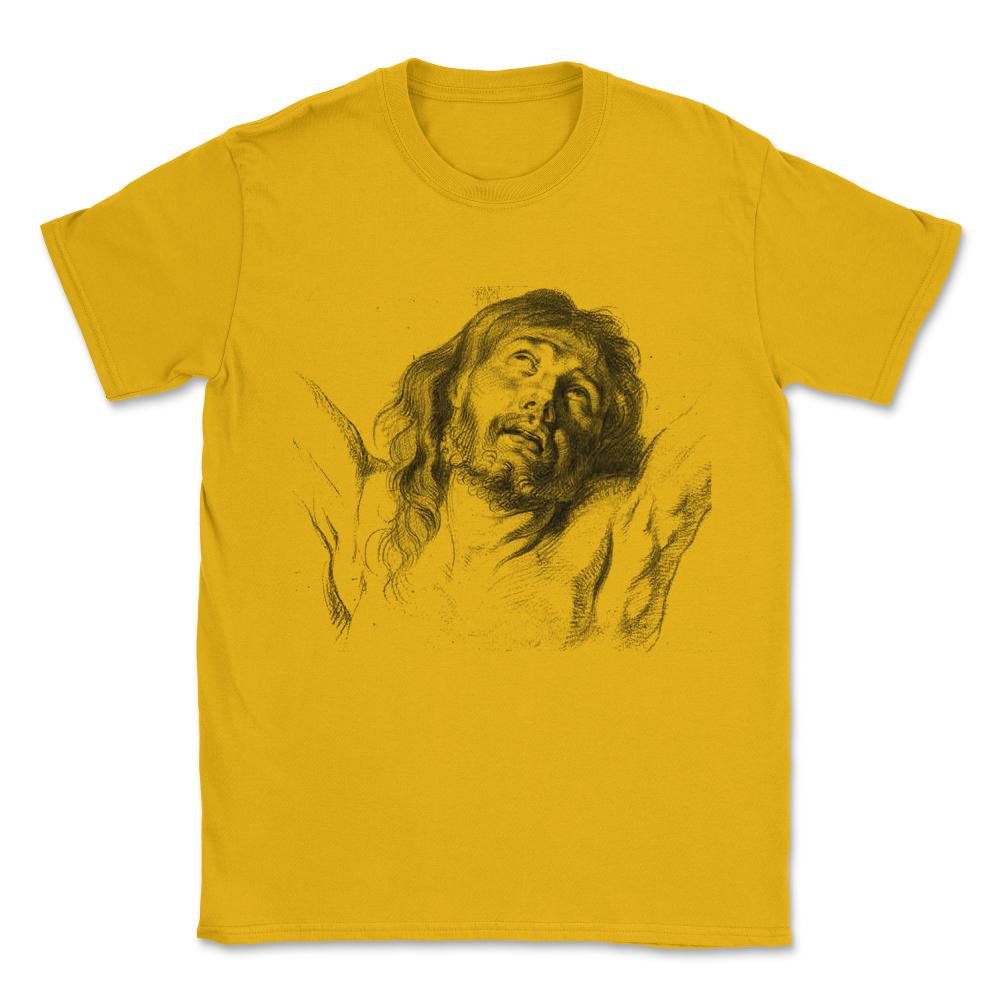 Head Of Christ Unisex T-Shirt - Gold
