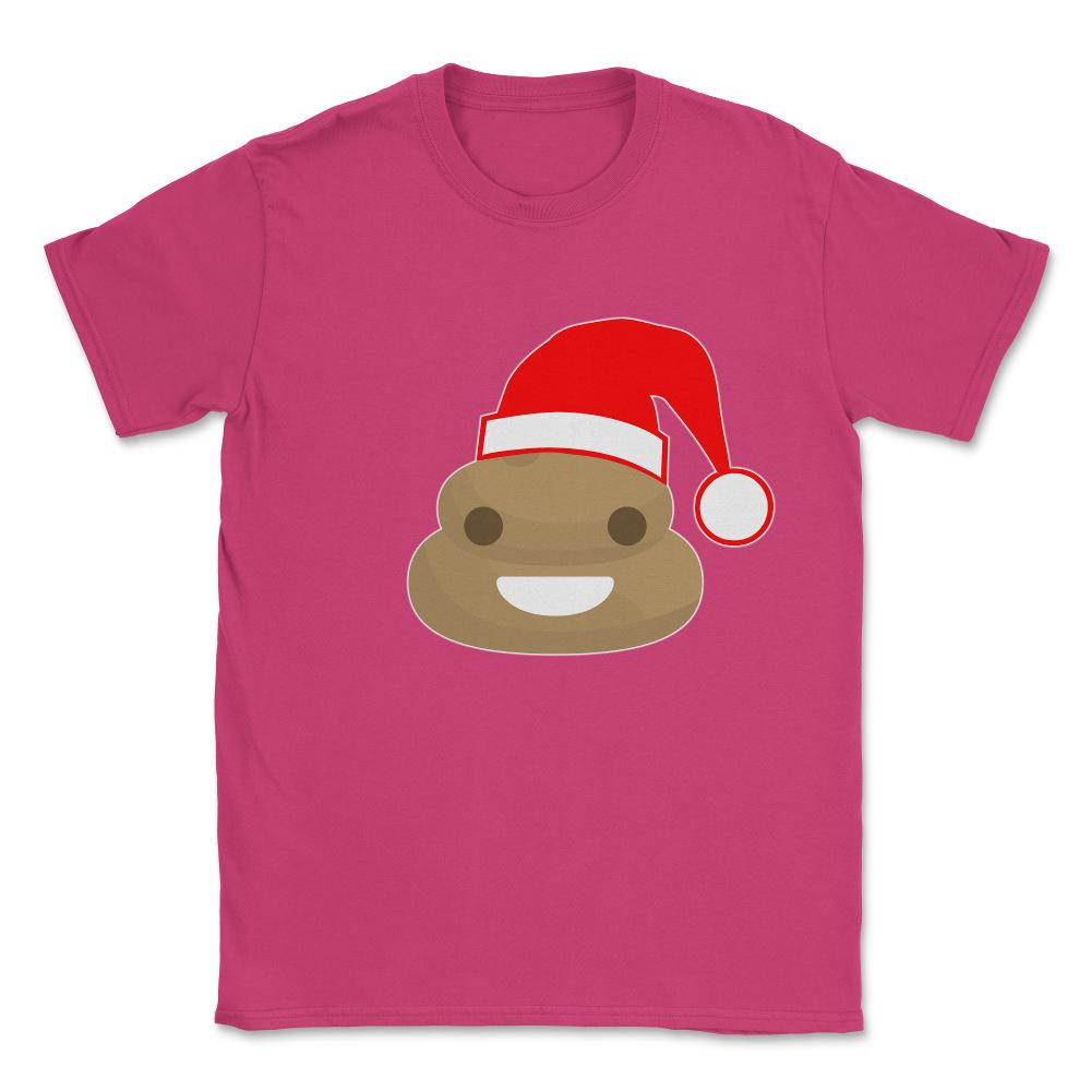 Poop Emoji Santa Unisex T-Shirt - Heliconia