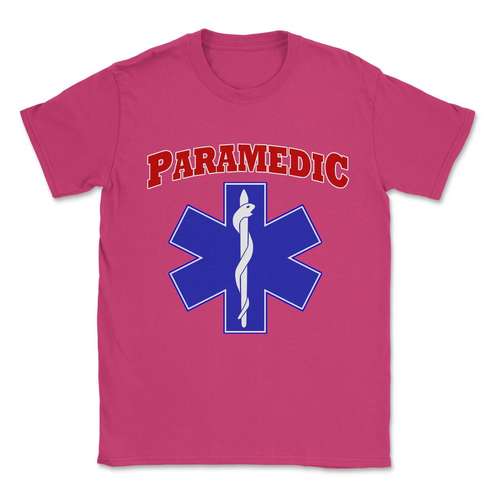 Paramedic EMS Symbol Unisex T-Shirt - Heliconia