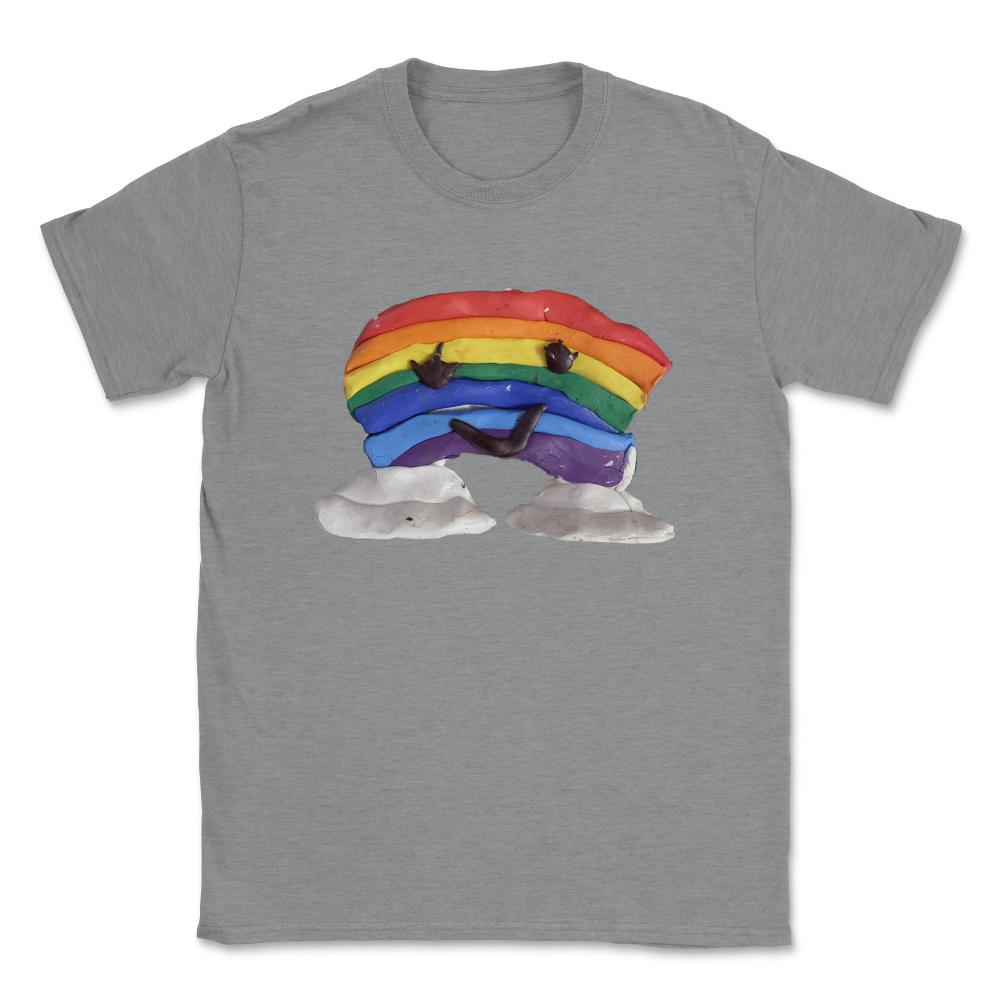 Cute Kawaii Rainbow Clay Unisex T-Shirt - Grey Heather