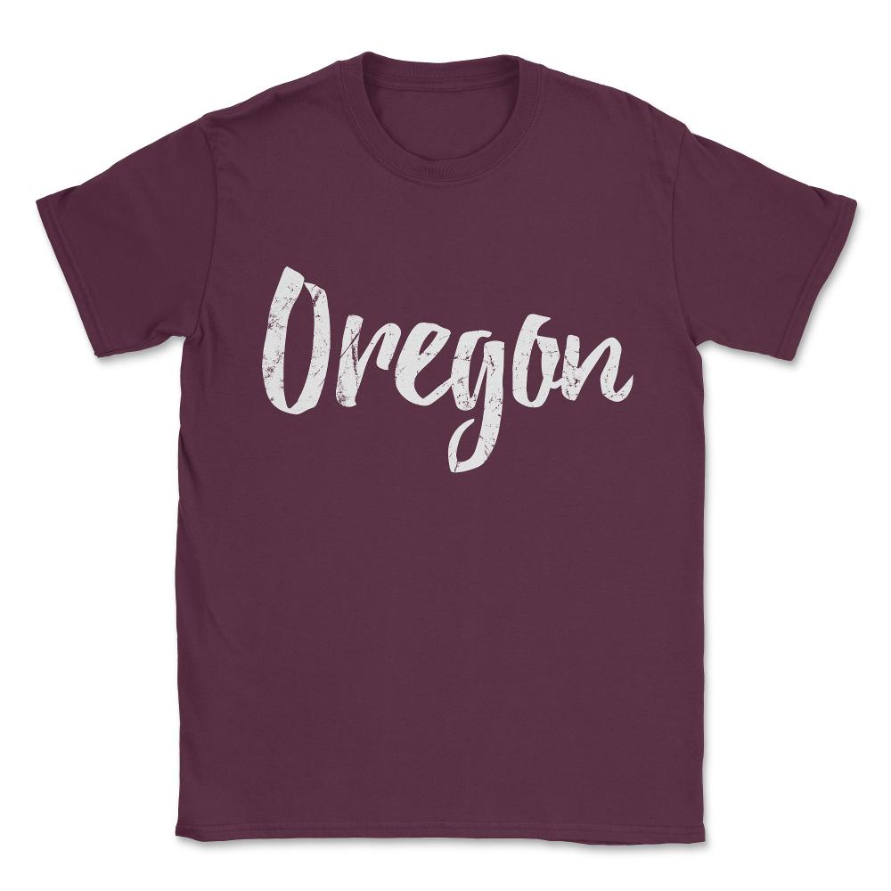 Oregon Unisex T-Shirt - Maroon