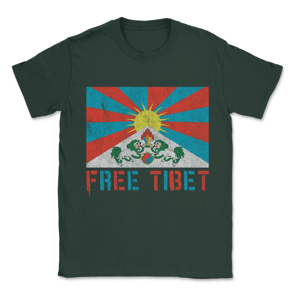 Free Tibet Unisex T-Shirt - Forest Green