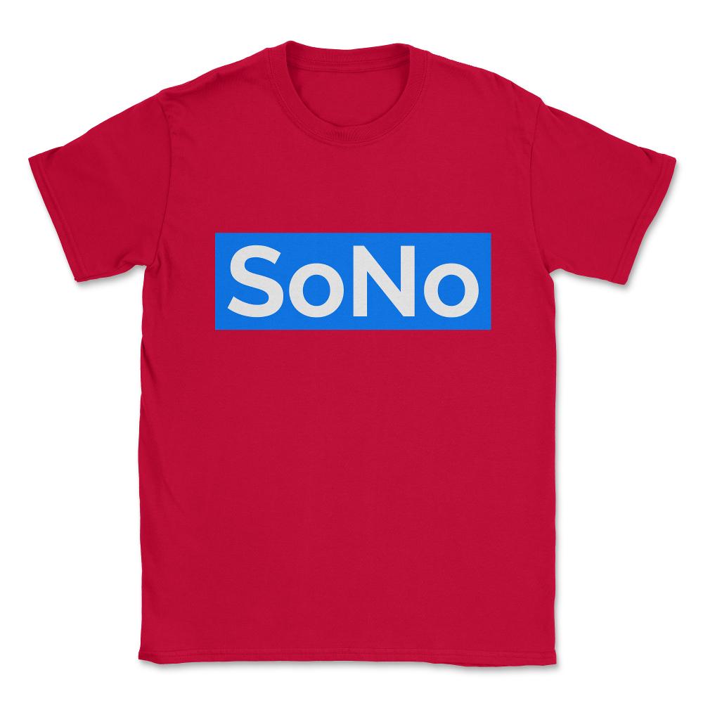 SoNo South Norwalk Connecticut Unisex T-Shirt - Red