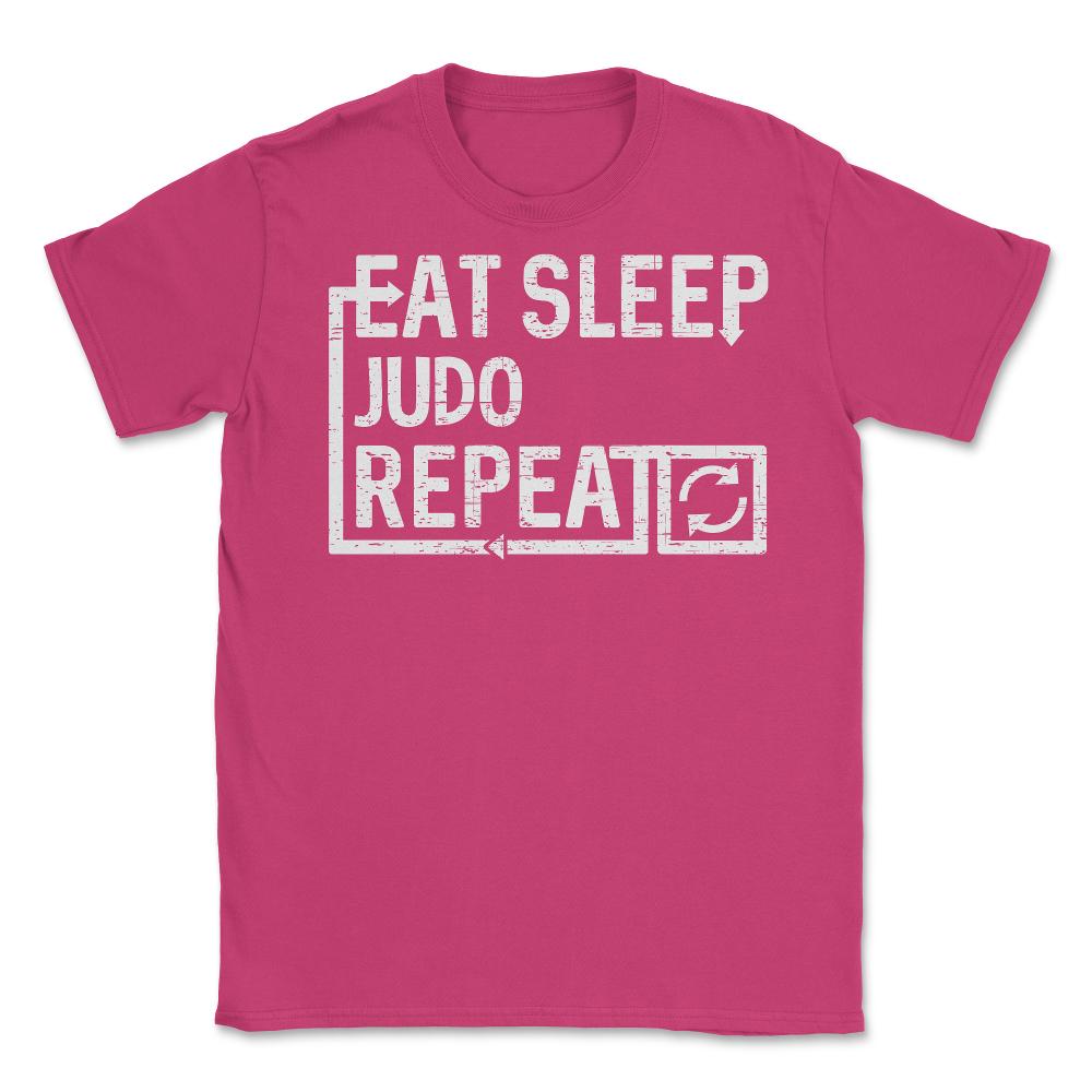 Eat Sleep Judo Unisex T-Shirt - Heliconia