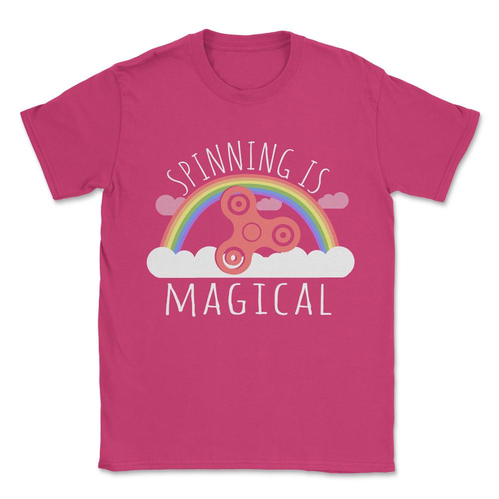 Fidget Spinning Is Magical Unisex T-Shirt - Heliconia
