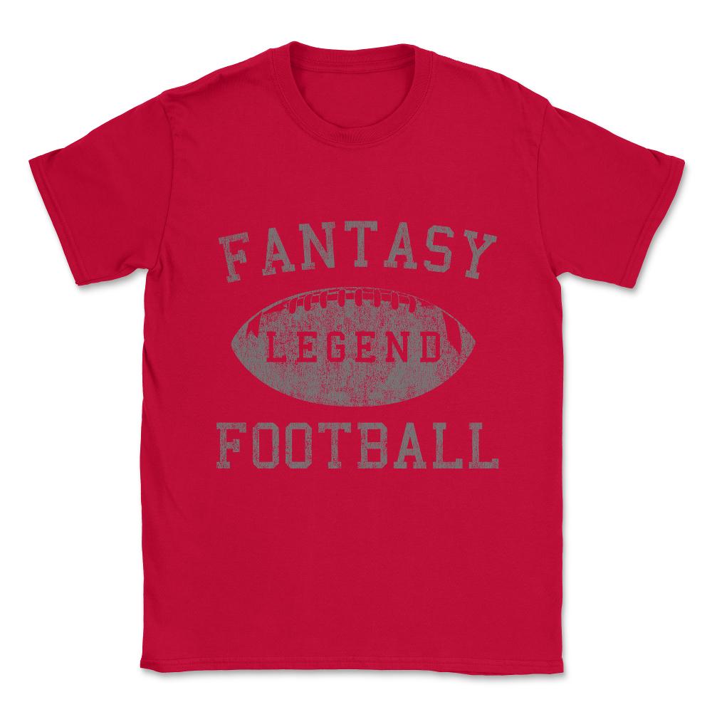 Vintage Fantasy Football Legend Unisex T-Shirt - Red