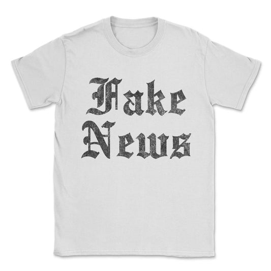 Fake News Retro Unisex T-Shirt - White