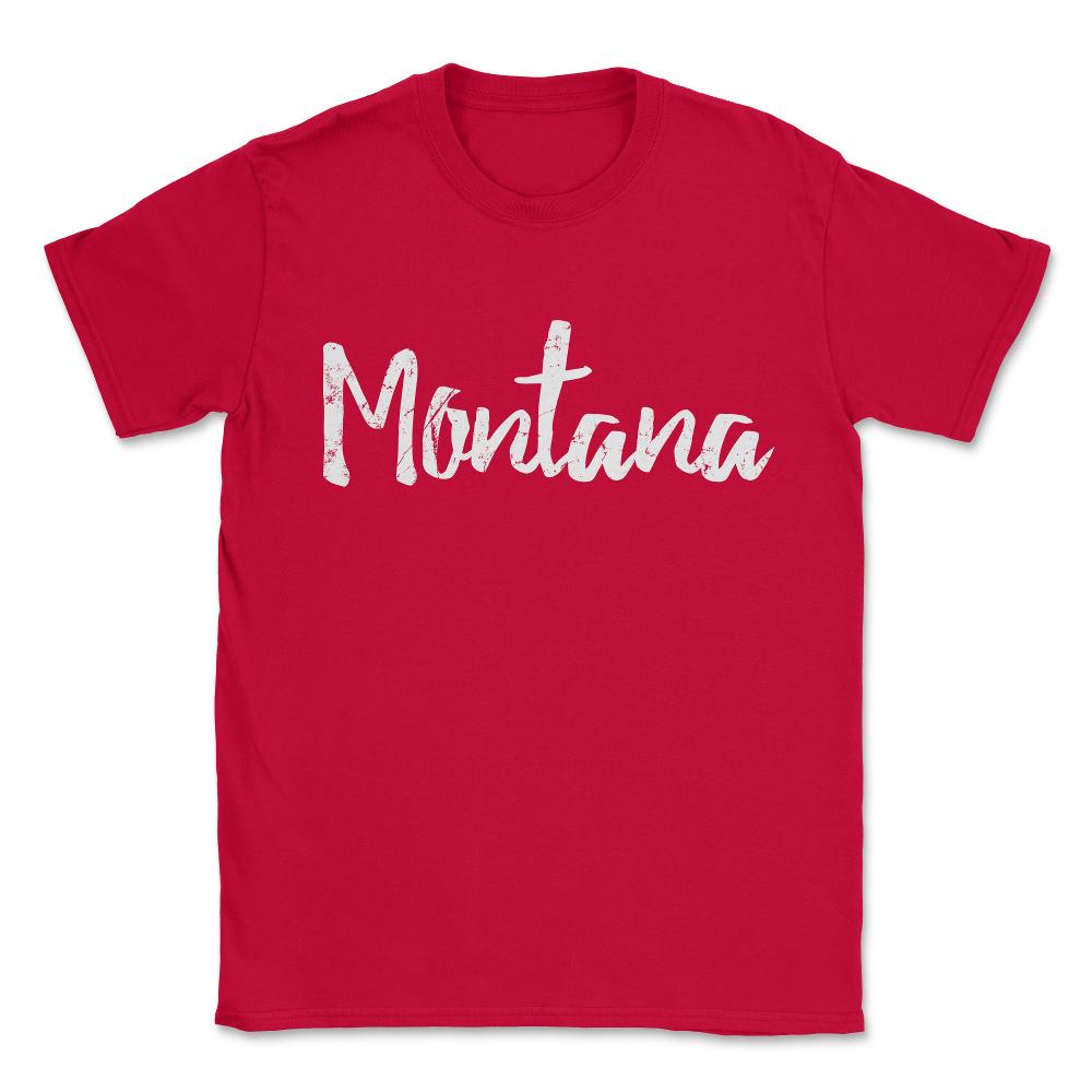 Montana Unisex T-Shirt - Red