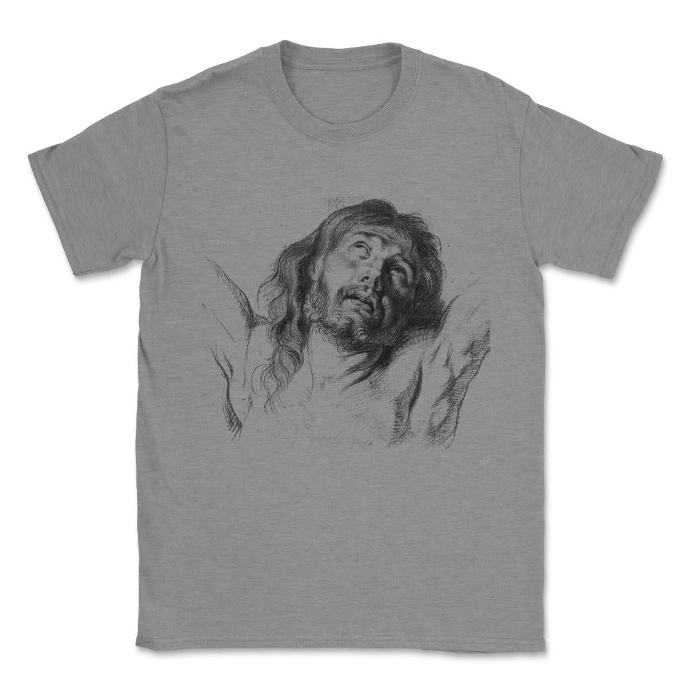 Head Of Christ Unisex T-Shirt - Grey Heather