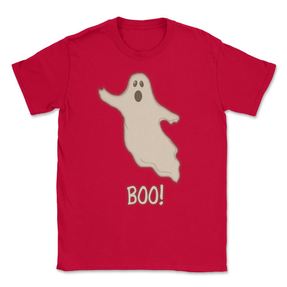 Boo The Ghost Unisex T-Shirt - Red