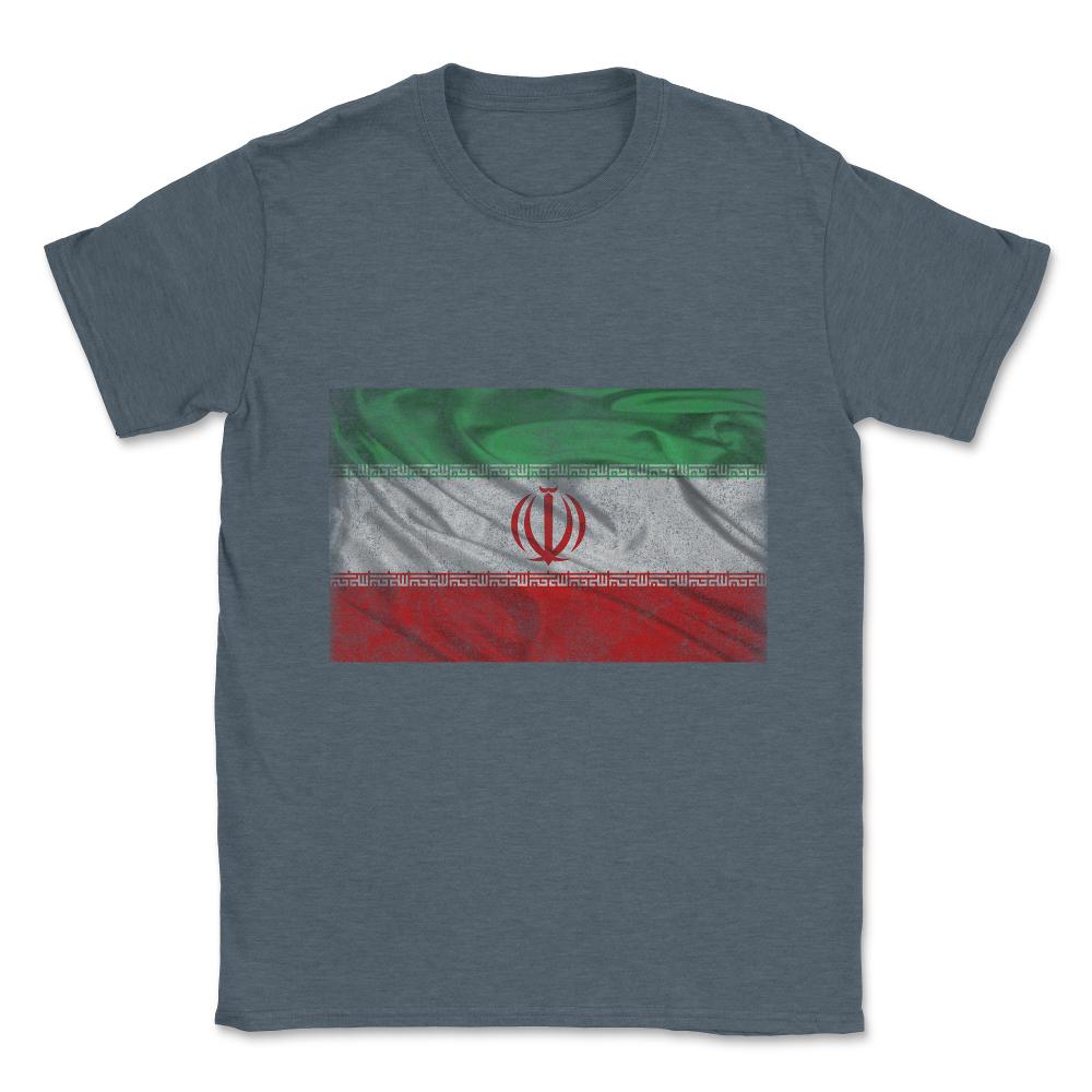 Iran Flag Vintage Unisex T-Shirt - Dark Grey Heather