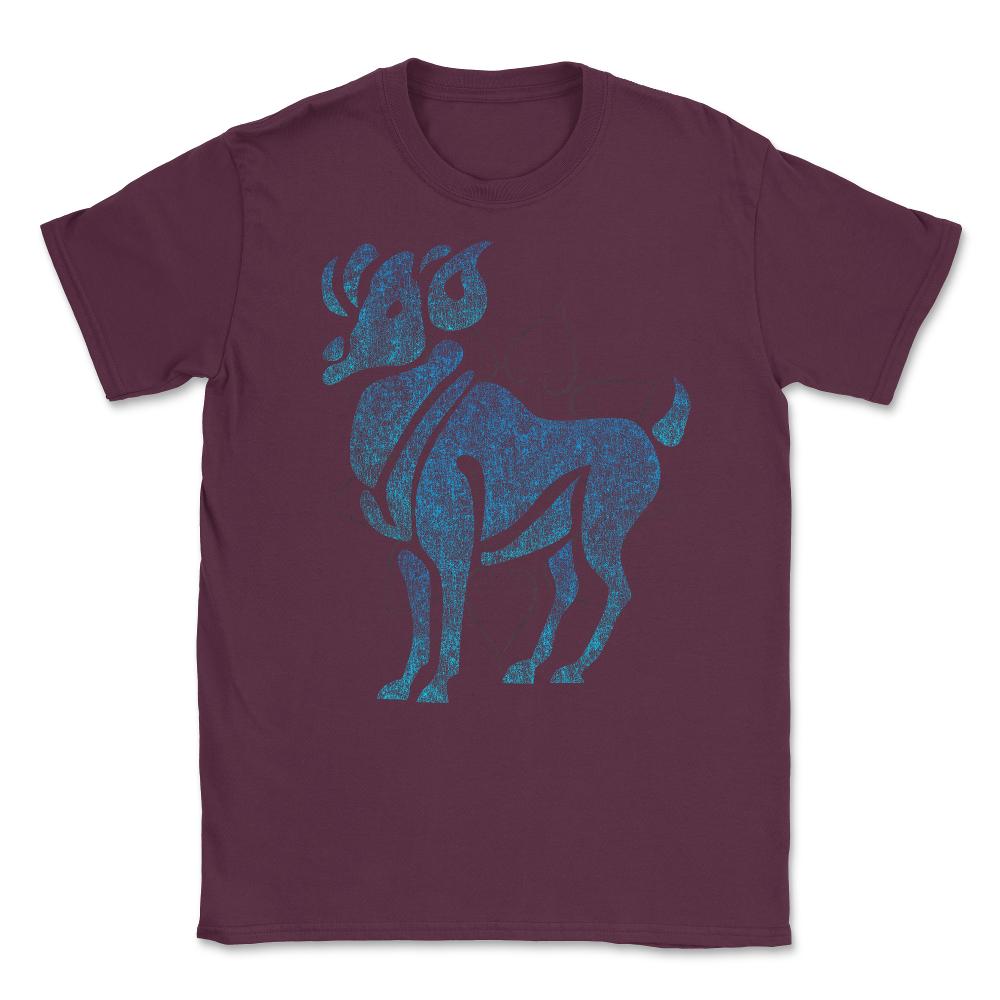 Zodiac Sign Pisces Unisex T-Shirt - Maroon