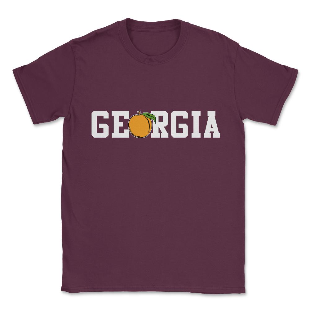 Georgia Peach Unisex T-Shirt - Maroon