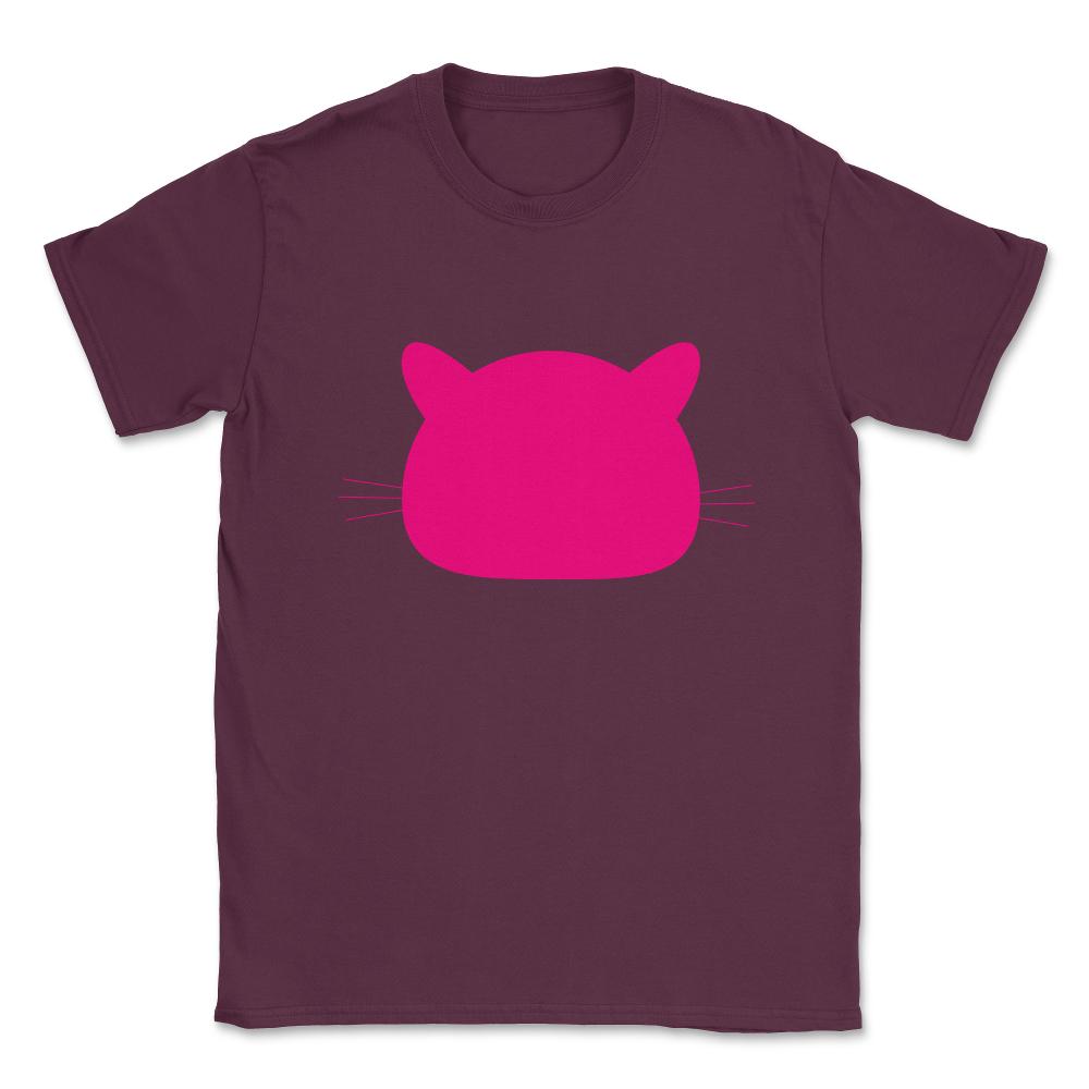 Pink Pussy Cat Pusshyhat Unisex T-Shirt - Maroon