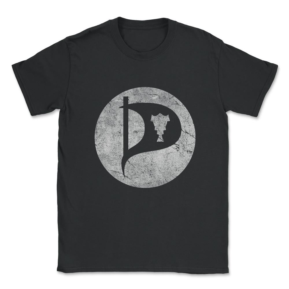 Iceland Pirate Party Vintage Unisex T-Shirt - Black