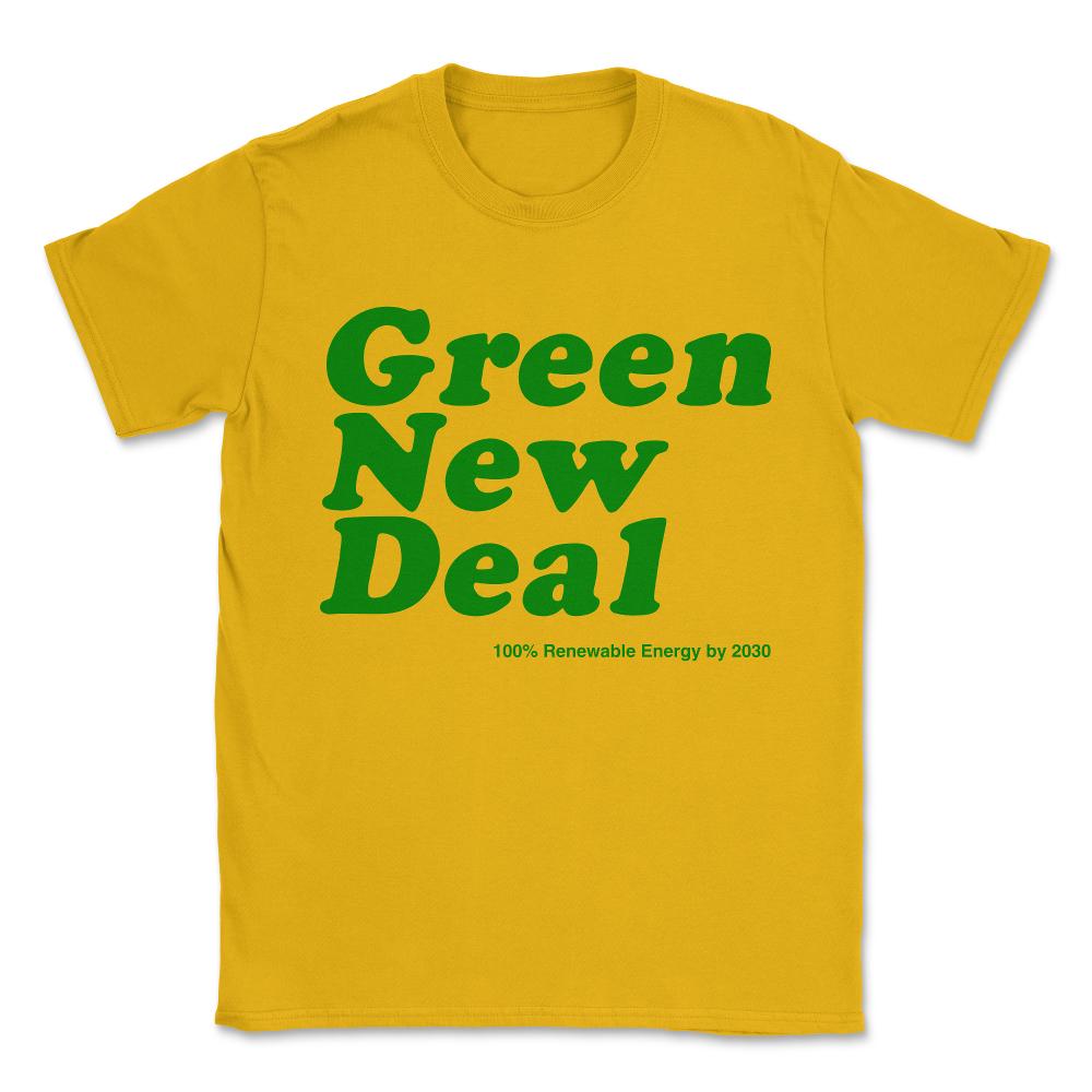 Green New Deal Unisex T-Shirt - Gold